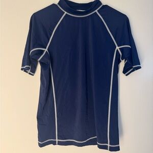 Lands End Navy Blue Swim Shirt
